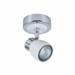 Projecteur de la série CHACHO en couleur BLANC/CROMO. Réalisé en métal avec une douille GU10. Ampoule non incluse. Design mod ...