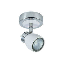 Spot orientable pour salle de bain modèle chacho blanc-chrome - Fabrilamp