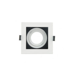 Fabrilamp - fab 14368CU01 Encastré Orient.batu 1xgu10 Carré Blanc/noir 3,5x10x10x10 Cm Découpe 9x9 Cm w / support de lampe
