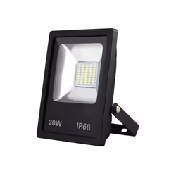 Projecteur led série DACITA en aluminium et verre. Couleur noire. Il mesure 18,5x15,5x4,5x4,5 centimètres et un poids net de ...