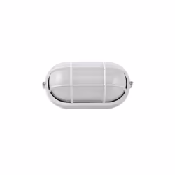 Applique de lampe murale d'extérieur ovale modèle APUS blanc Projection de lumière : Lumière diffuse générale Ampoules inclus ...