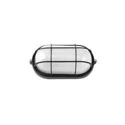 Fabrilamp - Applique ext. ovale aluminium apus small 1xe27 noir 9x21x10,5 cm ip44