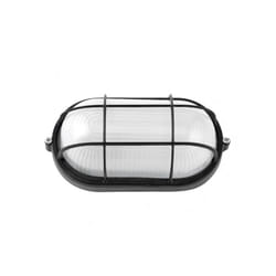 Applique ext.ovale aluminium apus large 1xe27 noir 11,5x27,5x15,5 cm ip44