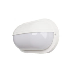 Applique ext.ovale canopus large1xe27 polycar.blanc 10x26x15 cm ip44
