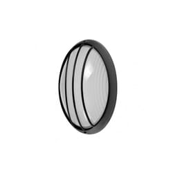 Fabrilamp - Applique ext.ovale aluminium aquila peq.1xe27 noir 10,5x22x14 cm ip44