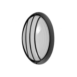 Fabrilamp - Applique ext.ovale aluminium aquila grand 1xe27 noir 11x32x20,5 cm ip44