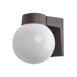 Fabrilamp - Applique procyon 1xe27 brun aluminium 18x15x18 cm ip44