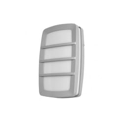 Fabrilamp - Applique extérieure Capella en aluminium 1xe27 gris ip44 8,5x30x18,5 cm