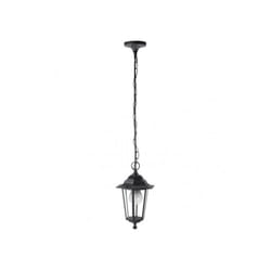Suspension extérieure en aluminium auriga 1xe27 noir regx17x17 cm ip44