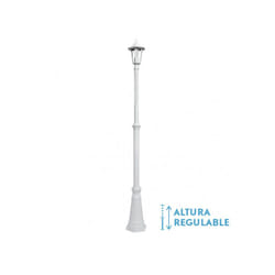 Auriga outdoor aluminium street lamp 1xe27 white ip44 220x20x20x20 cm réglable en hauteur