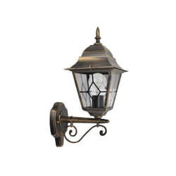 Fabrilamp - Applique extérieure en aluminium bootes1xe27 noir/doré ip44 44x27x18 cm