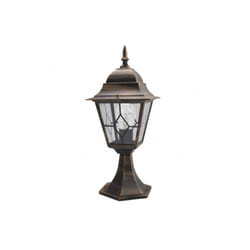 Fabrilamp - Bootes lampe murale d'extérieur en aluminium 1xe27 noir/doré 44x18,5x18,5 cm ip4