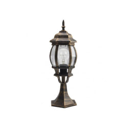Fabrilamp - Caelum lampe murale d'extérieur en aluminium 1xe27 noir/doré 49x16x16x16 cm ip44