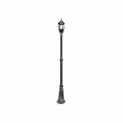 Lampadaire dedeune lumière defromthe CAELUM series in BLACK/GOLD colour. Fabriquée en aluminium et en verre. La lampe a une d ...