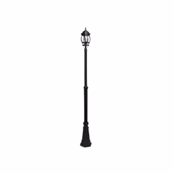 Lampadaire dede une lumière de de la série CAELUM en NOIR. Fabriquée en aluminium et en verre. La lampe est équipée d'une dou ...