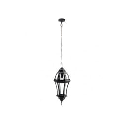 Fabrilamp - Pendentif extérieur aluminium becrux 1xe27 noir ip44 regx24x24 cm