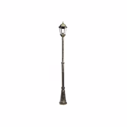 Réverbère from one light from the REGULUS series de couleur NOIR/DORÉ. Fabriquée en aluminium et en verre. La lampe a une dou ...