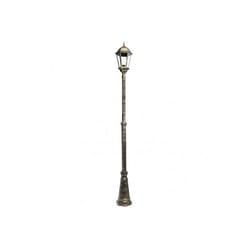 Fabrilamp - Lampadaire extérieur aluminium regulus 1xe27 noir/or 230x25x25x25 cm hauteur réglable ip44