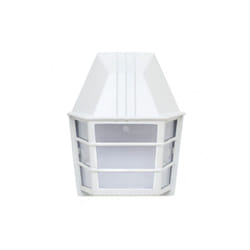 Fabrilamp - Applique acrux aluminium extérieur 1xe27 white ip23 24x20x11,5 cm