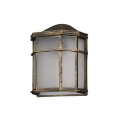 Fabrilamp - Bellatrix applique extérieure aluminium 1xe27 noir/doré 25x11x19,5 cm ip44