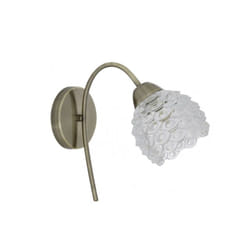 GABAN applique murale avec abat-jour décoratif 1xe14 Cuir Fabrilamp