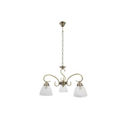 Jaipur lustre de 3 lumières avec abat-jour de cristal Fabrilamp