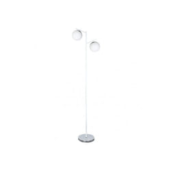 Fabrilamp - Socle Havana de 2xe14 blanc/chrome 160x25x40 cm