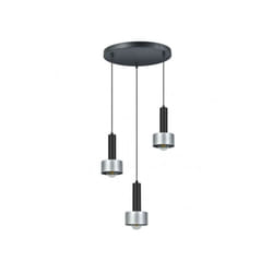 Pendentif Allende 3xe27 Noir/Argent Regx35x35 Cm