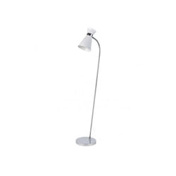 Fabrilamp - Lampadaire petra 1xe27 blanc/chrome 139x39x25 cm réglable