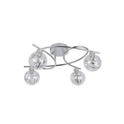 Fabrilamp - akunadecor Plafond Varanasi Chrome abrila 4 Luminaires
