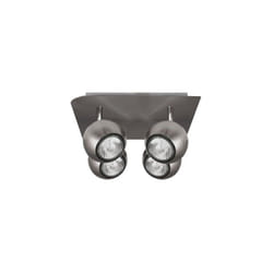 Fabrilamp - Plafond de Nickel avec spots réglables. 4xGU10 ampoule halogène incluse. Mesure 22x22cm,