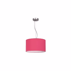 Pendentif from the NICOLE series in pink FUCSIA. Fabriquée en métal et en textile. La lampe est équipée d'une douille E27. Am ...