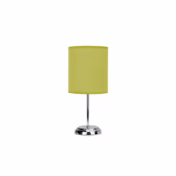 Lampe de table de la série NICOLE en vert PISTACHO. Fabriquée en métal et en textile. Elle est équipée d'une douille E14. Amp ...