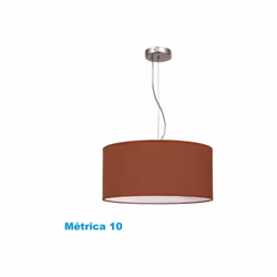 Pendentif de la série NICOLE en brun CHOCOLATE. Réalisée en métal et textile. Elle est équipée de 3 douilles E27, avec METRIC ...