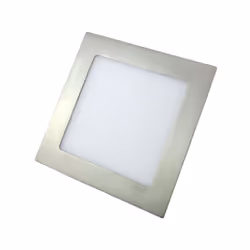 Downlight carré dededede encastré de de la série AGAMENON en couleur NICKEL. Fabriqué en aluminium et en polycarbonate. Il es ...