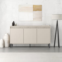 Buffet GRETA – Crème – 3 portes – 150 x 40 x 80 cm