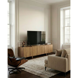Meuble TV VOLIA – Chêne Foncé – 4 portes – 180 x 35 x 55 cm