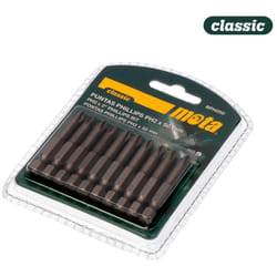 Pack De 10 Pointes Bit Ph 2x50mm 1/4'' Acier Bph250 Mota