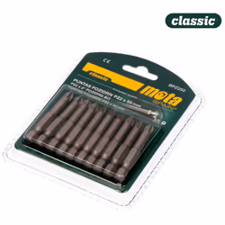 Pack De 10 Pointes Bit Pz 2x50mm 1/4'' Acier Bpz 250 Mota