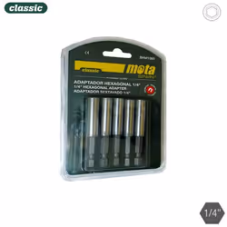 Lot 5 Adaptateur Hexagonal Magnétique 1-4 10x60 5p. Bam1060 Mota