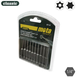 Jeu Embouts Torx Tamper x 50mm 10unit. Btj2 Mota