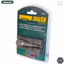 Jeu douilles hexagonales magnétiques 1/4" 8-10-11mm long 65mm 2 1/2" bvm mota . . . Indice de Protection IP : IP20 Certificat ...