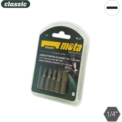 Mota - Jeu embouts de vissage plats 1/4' 5 unit. x 25mm blj1