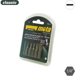 Mota - Jeu embouts de vissage plats 1/4' 5unit. x 50mm blj2
