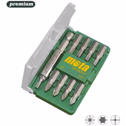 Jeu De 9 Embouts Divers + Adaptateur. B10 (JEU D'embouts - Porte-Embouts Magnétiques À Entrainement 1/4"" - 9 Embouts : Ph1 - ...