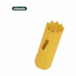 Scie cloche avec un diamètre de 14mm. Convient pour les supports en Acier, bois, métal et plastique. Matériau : Bi-métal, vit ...