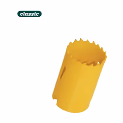 Scie cloche avec un diamètre de 38mm. Convient pour les supports en Acier, bois, métal et plastique. Matériau : Bi-métal, vit ...