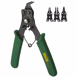 [4 positions] Cette pince polyvalente permet d'ouvrir et fermer les rondelles dans 4 positions différentes : droite, 45°, 90° ...