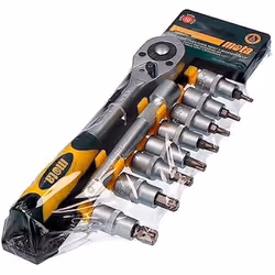 Lot de douilles à embout Torx - Mota Tools - 39871 - 10 pièces - Chrome-vanadium - Raccord 1/2
