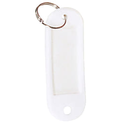 Porte-clés porte-étiquette blanc